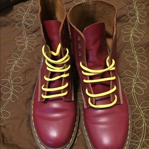 Men’s Cherry Red Dr Martins 8 hole Size 12 (US)
